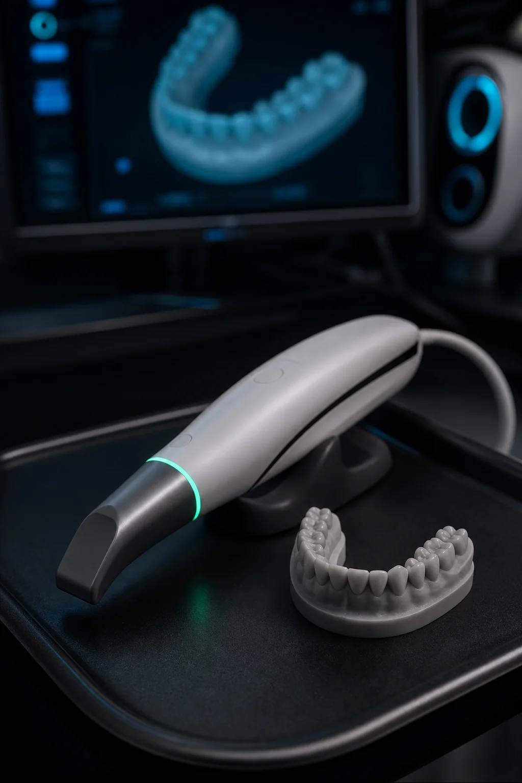 Escáner intraoral y modelo digital de la dentadura